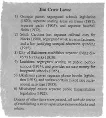 Jim Crow Era Research Paper